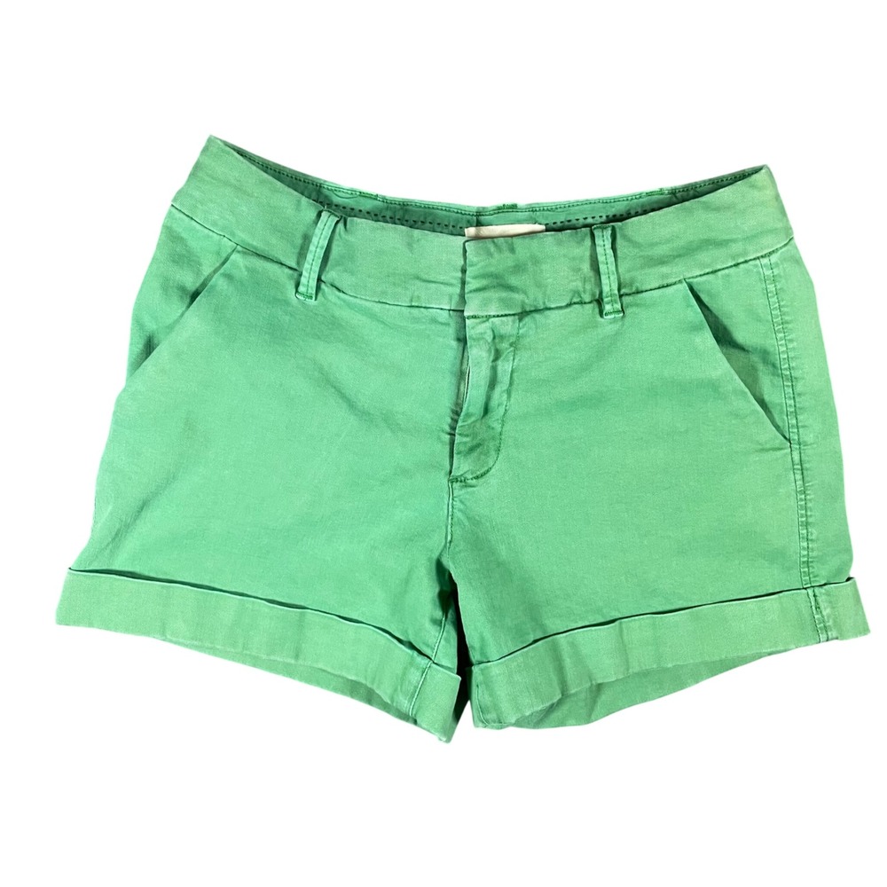 Dear John North Hampton Shorts Cuffed Chino High Rise Size 30 Green Vacation